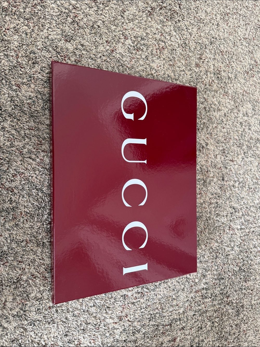 Gucci Glossy Maroon Logo Box